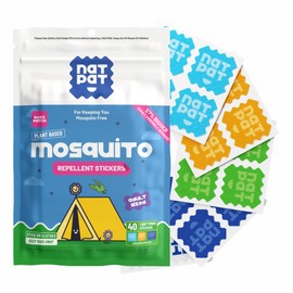 NATPAT BuzzPatch Mosquito Patches for Adults - Plant-Based Mosquito Patches, Non Toxic - The Original All Natural Citronella Essential Oil Insect Patch(40 Pack)