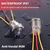 DMWD 16mm Waterproof IP67 Metal Latching Push Button Switch Heavy