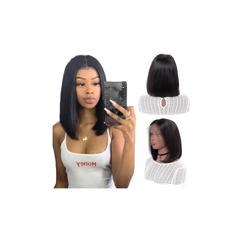 Peluca De Cabello Humano Recto Cabello Virgen Brasileño