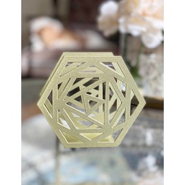 Chez JuJu Champagne Gold Metal Upright Napkin Holder | Cutout Rose Silhouette Design | Kitchen Counter Tissue Dispenser Home Restaurant Hotel Décor