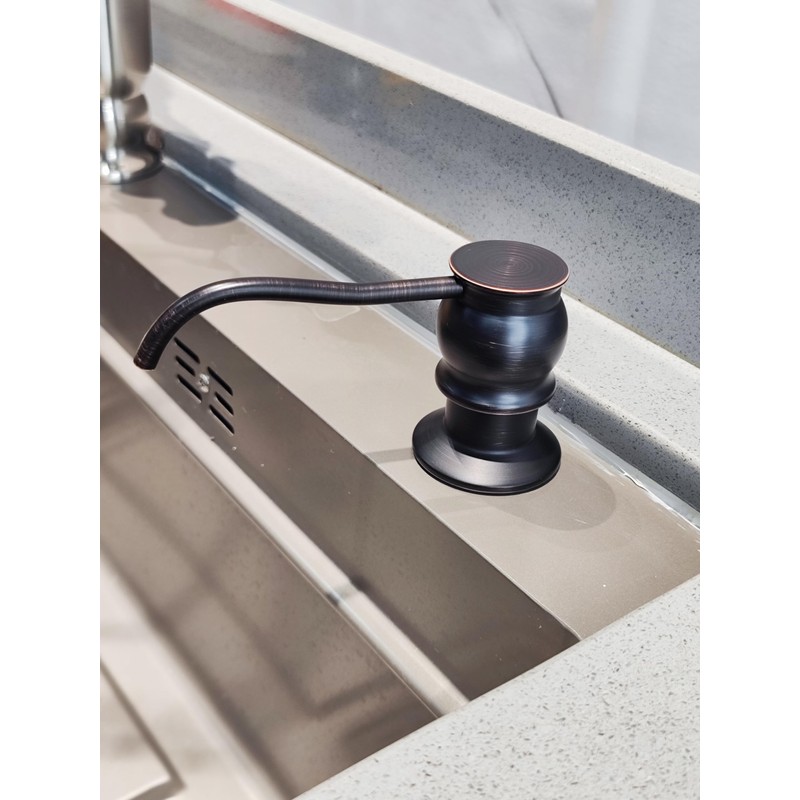 Brass Kitchen Soap Dispenser, Oil Rubbed Bronze in Sink Liquid