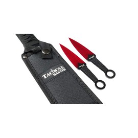 MM OUTDOOR SG-SF1124 27inch Ninja Machete with 6inch Throwing Knives, for Camping and Hunting. (Red)