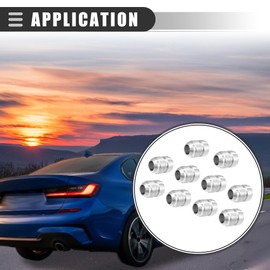 Motoforti Universal Male Weld on Fitting Bung Hose Adapter, Male Hose Adapter with Weld-On Fitting Bung, AN8, Durable, Aluminum Alloy, Silver Tone, 10pcs