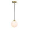 XiNBEi Lighting 8" Globe Pendant Light, Mid Century Brass Pendant