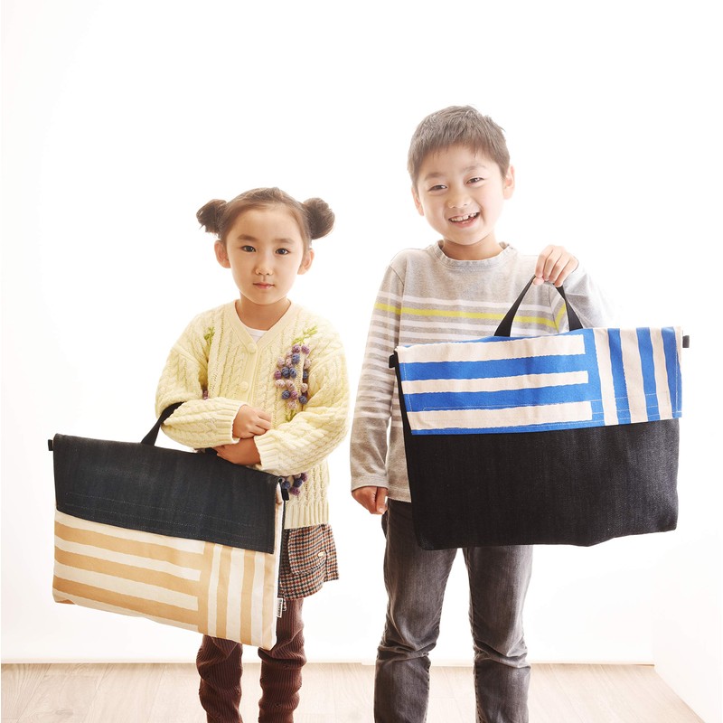 Chori Learning Canvas and Denim Disaster Prevention Hood Cover, Blue