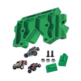 RCMYou Aluminum Front Bulkhead Upgrades Part for 1/10 Slash VXL 2WD/Rustler VXL 2WD/Stampede VXL 2WD/Bandit VXL 2WD,Alloy Front Bulkhead Upgrades Hop Ups,Replaces 2530 2530A,Green
