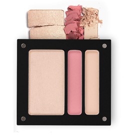 Jolly Dim by Inglot Eyes & Glow Natural Set - 1 Highlighter & 2 Eyeshadows Matte. Face and Eye Makeup Palette