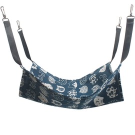 BLOOPIC Cat Hammock, Cat Hammock, Adjustable Lines, Thin, Perfect for Spring and Summer, Washable, Pets, Playground, Breathable, Sun-soaking, Cat Paw Pattern, Checkered Pattern, Load Capacity 22.0 lbs