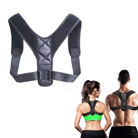 LxcshLjx Back Brace Posture Corrector, Adjustable Breathable Posture Corrector Support Strap, Upper Back Shoulders Straightener Support Belt, Clavicle Supportive Brace for Improve Hunchback Posture(S)