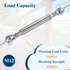 Jaw & Jaw Turnbuckle, Sunxer Tool Turnbuckles 304 Stainless Steel