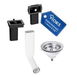VIOKS Strainer Basket Insert Sink Strainer Basket Valve Diameter 114 mm (3 1/2 Inch)
