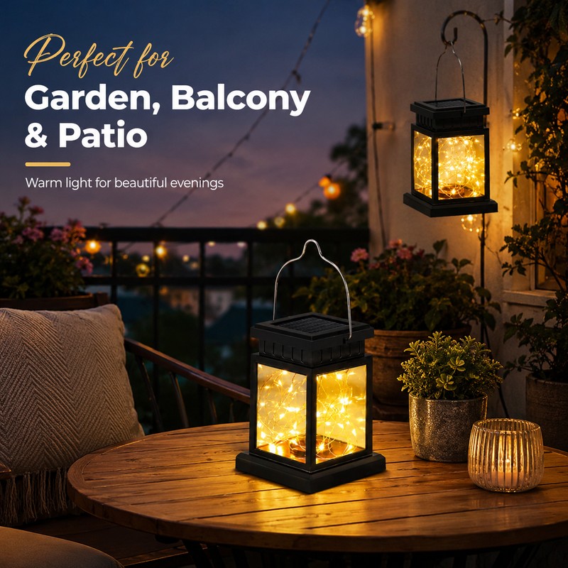Solar LED Outdoor Lantern for Garden Decor – Hanging Candle