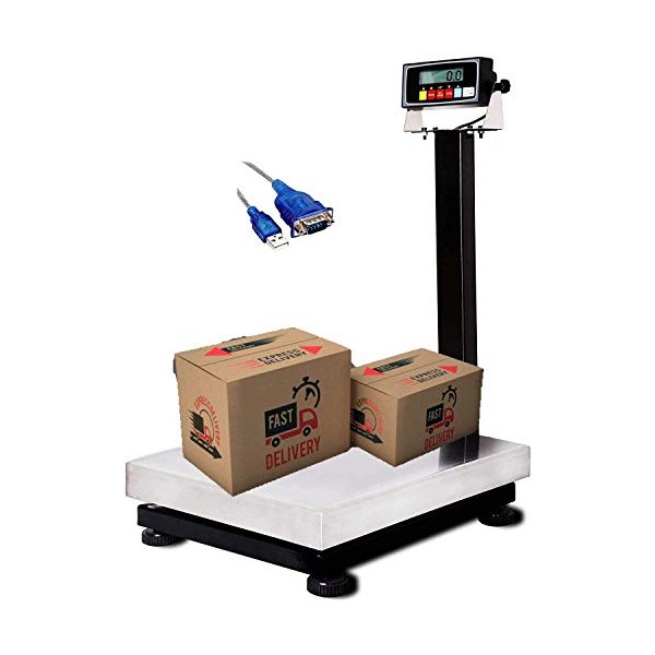 Stainless Steel Bench Scale, Lb/Kg/Oz units, 0.05lb Readability, 600lbs 12"x16"â¦