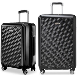 Ricardo Melrose Hardside 2-Piece Set (20" and 25") with FREE Travel Kit (Black)