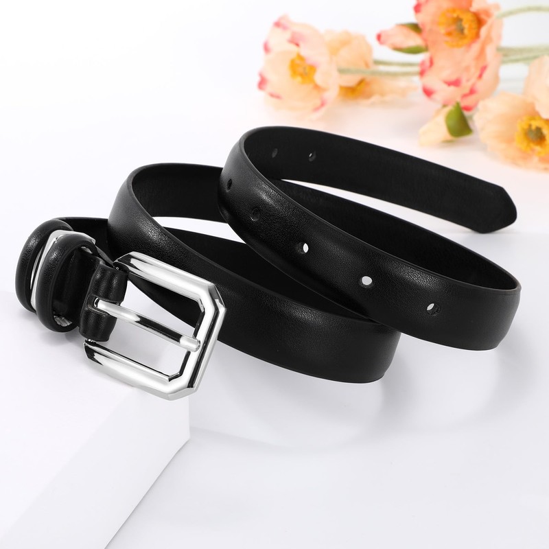 XZQTIVE Women Leather Belt for Jeans Pants Dresses Fashion Ladies