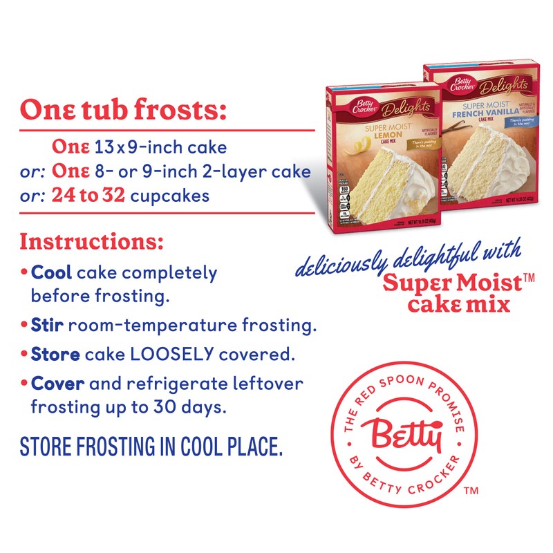 Betty Crocker Rich and Creamy Lemon Frosting, Gluten Free, 16