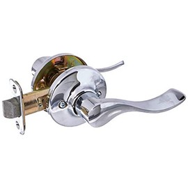 Kwikset Balboa Interior Passage Door Handle, Lever For Closet and Hallway Doors, Reversible Non-Locking Handle Lever, Polished Chrome
