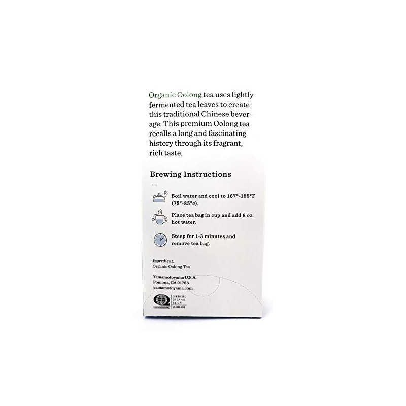 Yamamotoyama Organic Oolong Premium Tea (2 Pack, Total of 16oz)