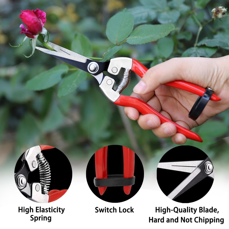 Kynup Pruning Shears 3 Pack Professional Pruner Set with Gardening