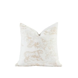 Croker Horse 2025 New 18x18'' inches Throw Pillow Cushion Covers - Jungle Tiger Pattern Chenille Jacquard Embroidery Luxury Modern Style Couch Sofa Bed Pillow Cover for Living Room Bedroom