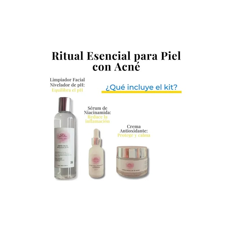 Kit Tratamiento Acné Lilo Skincare Té Verde Y Niacinamida