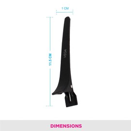 Vega Hair Clip, black, 22 g