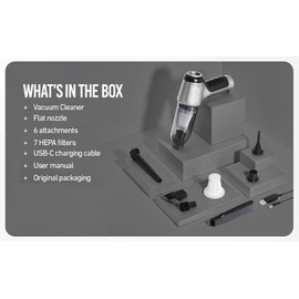 Powercleany Cordless Handheld Car Vacuum Cleaner, High Suction Rechargeable Auto Vacuum, Portable Mini Vacuum for Car & Home, Small Vacuum Cleaner for Couch, Kitchen, Pet Hair, Wet Dry Use