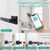 Fingerprint Door Lock,Smart Door Knob,Keyless Entry Door Lock with Handle,Biometric