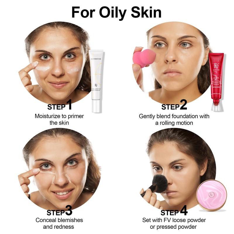 FV Waterproof Liquid Foundation with Matte Finish, Lightweight, Oil-Free, Natural