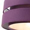 Contemporary Quality Purple Linen Fabric Triple Tier Ceiling Pendant Light