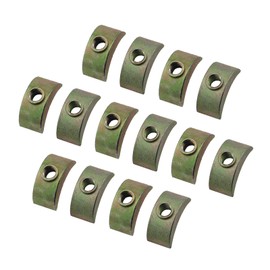 Guifeng 14PCS M6 Half Moon Nut Connector Closet Bed Frame Half Moon Spacer Furniture Hardware Accessories Desk Connector Fixed Wooden Furniture for Bed Frame Table Closet Cabinet