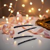 4 forcine per capelli con strass neri, forcine per capelli