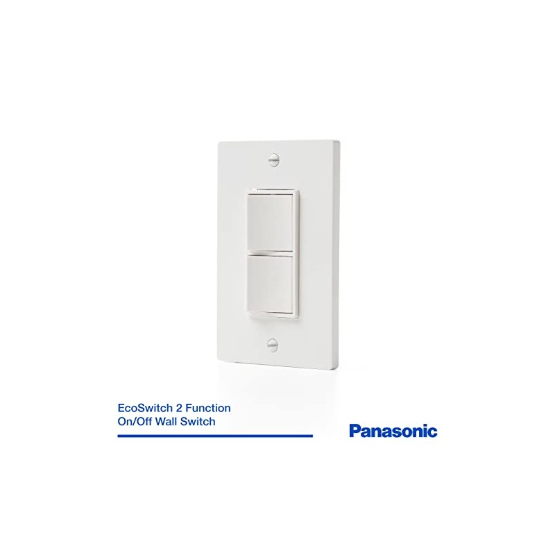 Panasonic EcoSwitch 2-Function On/Off Wall Switch for Exhaust Fan &