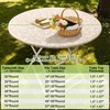 Smiry Waterproof Heavy Duty Vinyl Fitted Tablecloth for 45"-56" Round