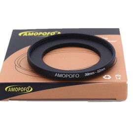 39mm Lens to 52mm Camera Filter Ring,39mm-52mm Step Up Ring For Filters,Made Of CNC Machined aluminum.for 52mm UV,ND,CPL Camera Filter accessories