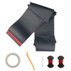 Black Side Perforated Leather Red Marker Steering Wheel Protector Cover