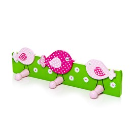 Mousehouse Gifts Pink Bird Coat Hook Wall Hook for Girls Bedroom or Nursery Decoration