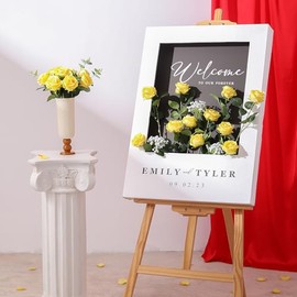 Ramo de rosas artificiales de seda con tallo largo para decoración del hogar, boda, fiesta - 12 unidades, amarillo