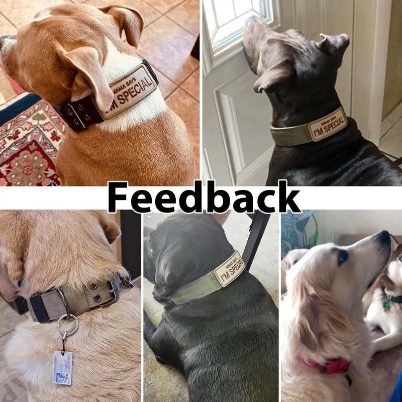 Tactical Dog Collar Military Adjustable Dog Collars Soft Nylon Training