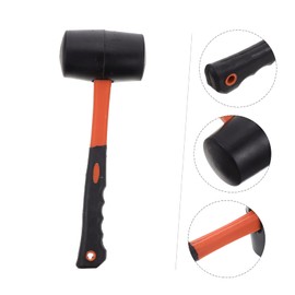 Tofficu Rubber Mallet Hammer Fiber Handle Non-Slip for Tile Installation and Leather Crafts