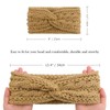 DRESHOW 4 Pack Crochet Knit Wide Turban Headband Warm Bulky