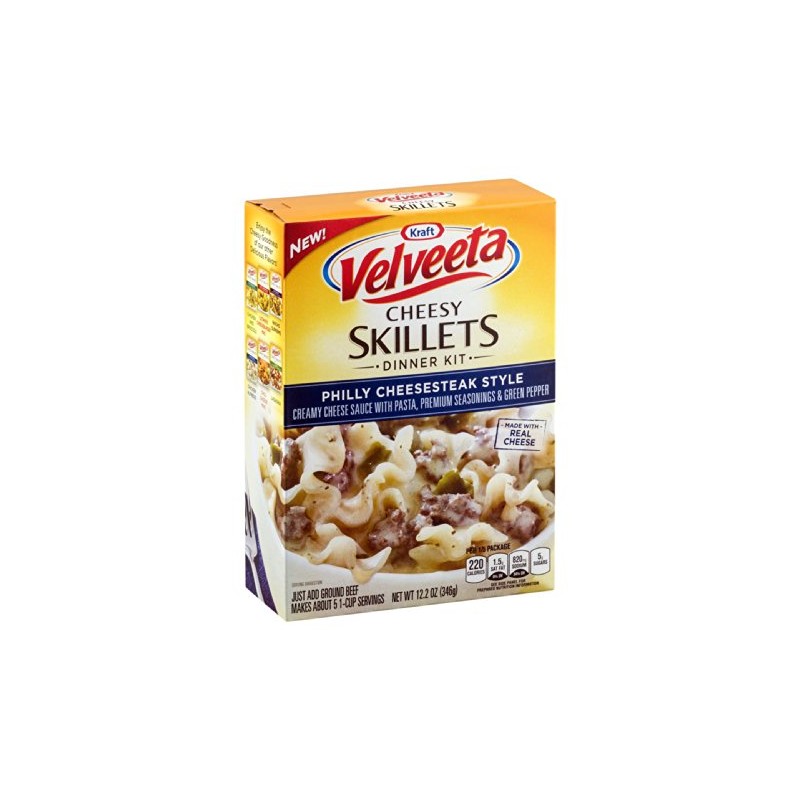 Kraft Velveeta Cheesy Skillets Dinner Kit Philly Cheesesteak Style 12.2
