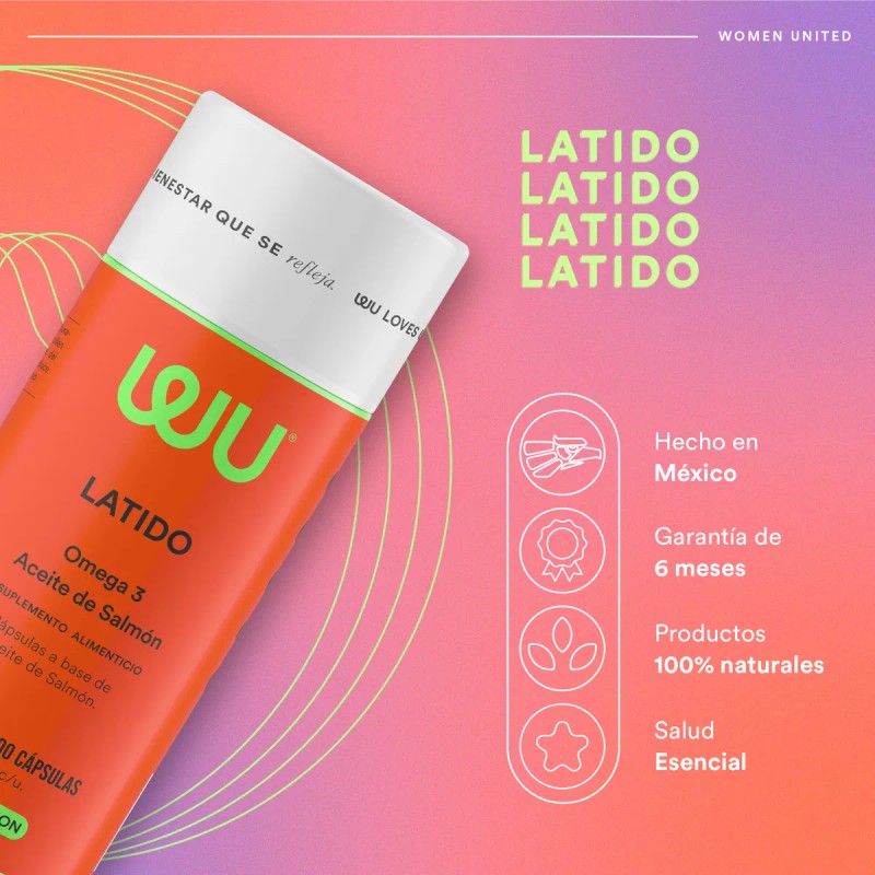 Latido Omega 3 De Salmn Wu 60 Cpsulas Sin Sabor