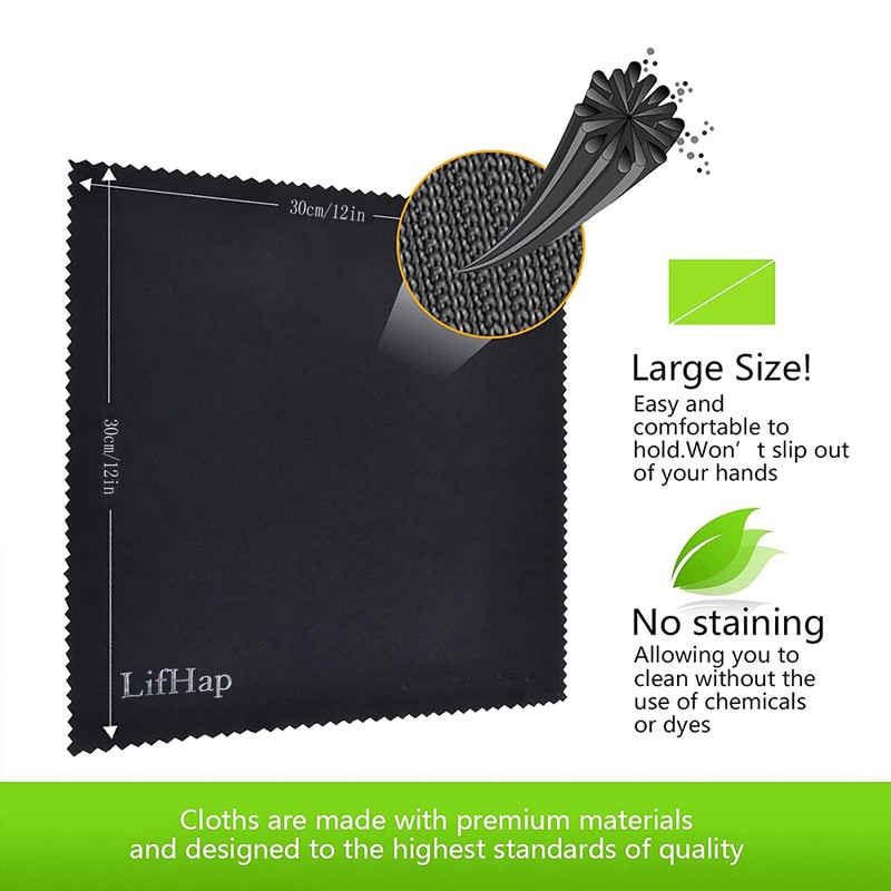 Extra Large Glasses Cleaning Cloths(12"x 12") for Eyeglasses,Sensitive Optics, Electronic
