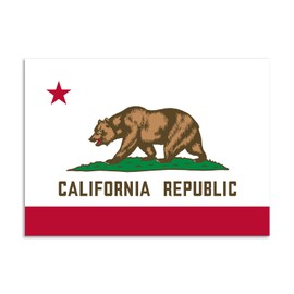 Flag of California Sticker Decal Notebook Car Laptop 5.5"x4" (Color)