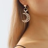 Xerling Sparkly Rhinestone Crescent Luna Moon Dangle Earrings for Women