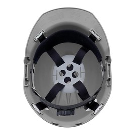 Glove Station Full Brim Hard Hat for Men & Women - Gray, Construction Safety Helmet & Hard Hat, One Size with Padded 4-Point Ratchet Suspension, Non-Vented High-Density Polypropylene Shell