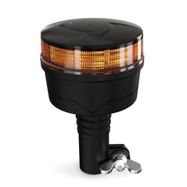 Agrieyes Amber Beacon LED Emergency Strobe Lights - 3.6Inch Pole Mount Safety Warning Lights for Vehicles, Construction, Snow Plow & More