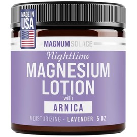 Nighttime Magnesium Lotion with Arnica  Soothing Relief  Relaxation, Highly Concentrated Magnesium for Muscles  Joints  Apply to Legs or Feet Before  