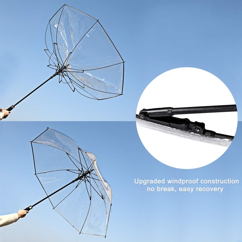 G4Free 62 Inch Clear Golf Umbrella Transparent Auto Open Large